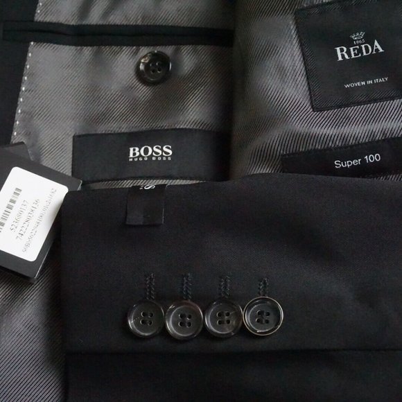 Hugo Boss Pasolini/Movie US Reda S100s Black Pc Suit Jacket